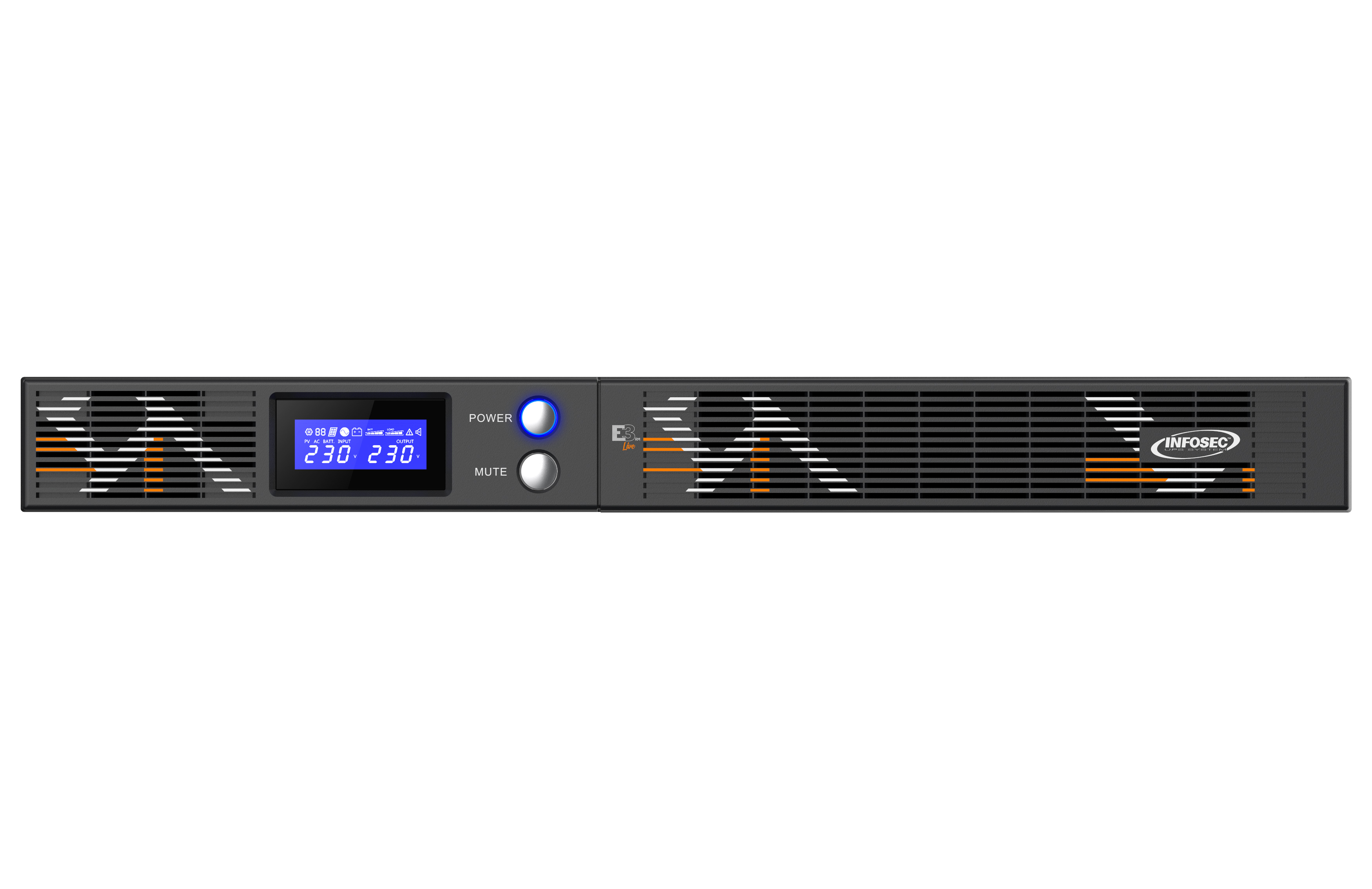 E3 Live 500 RM - Onduleur On Line Performance 500 VA (1U) -- 4 Prises IEC